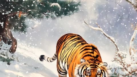 Stunning Tiger In The Snow