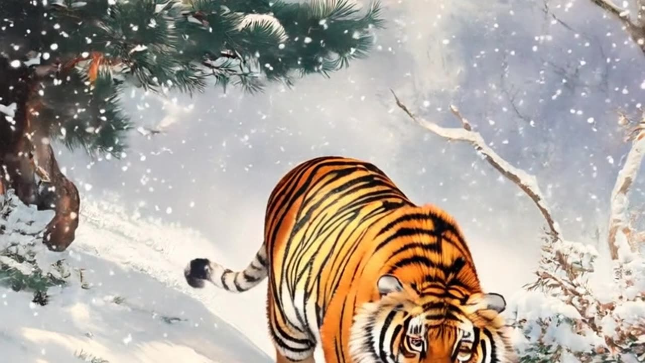 Stunning Tiger In The Snow