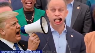 Hakeem Jeffries Say it to my face. Trump...