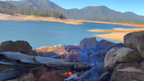 Camp Fire on Shasta Lake CA