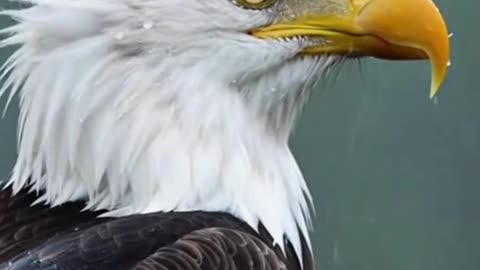 🦅🌧️ This Eagle Stood Still in the Rain… And the Moment Felt Unreal ✨