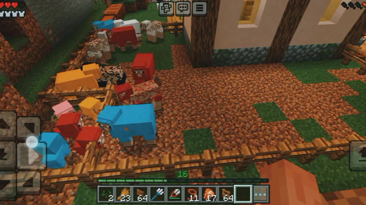 Goat farm in Minecraft Game