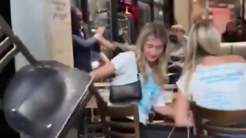 The two white women wanted to spend a special evening with food and wine but they chose