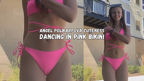 Beautiful Girls Teens Angel 💕 Cute Pink Bikini Dance #02 👙 2K HD