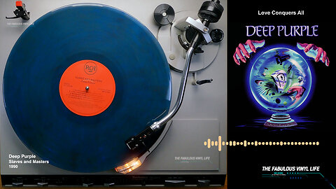 Deep Purple ) Slaves and Masters ) 1990 (35th Anniversary Numbered Blue/Purple Translucent Marbled Vinyl RCA/Music On Vinyl Netherlands 2025)