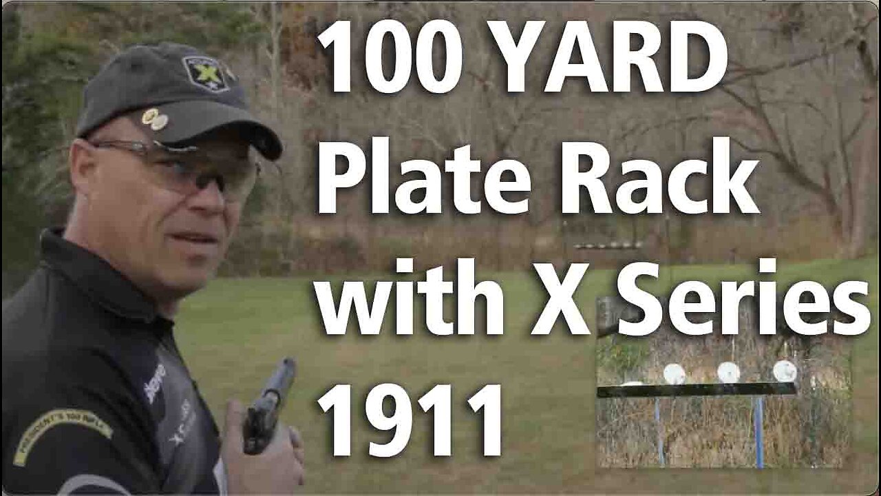 100 Yard Plate Rack Shot!