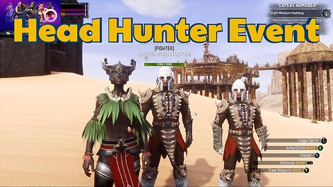 Conan Exiles Beginners guide farming the head hunter event for stuff to buy Busty boobs
