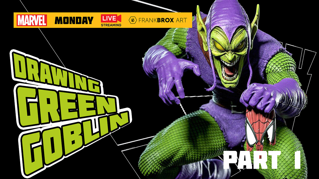 Drawing the AMAZING Green Goblin from Marvel