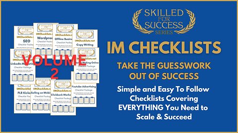 Master WordPress, SEO, Webinars & More | IM Checklist Volume 2