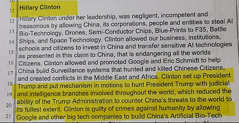 Hillary Clinton built AI up in CHINA