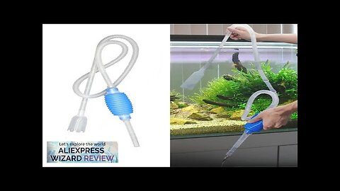 Aquarium Siphon Fish Tank Syphon Vacuum Cleaner Pump Semi-automatic Water Change Changer Review