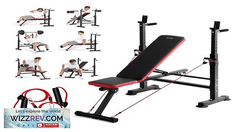 Weight Bench Sit up Bench for Home Gym Strength Training Adjustable Foldable Review