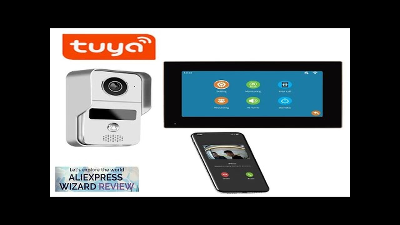 WiFi TUYA Smart APP 7 Inch 1080P Home Intercom Kit Wireless Video Review