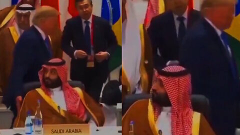 In Saudi Arabia it is FORBIDDEN to touch the Crown Prince. Trump: