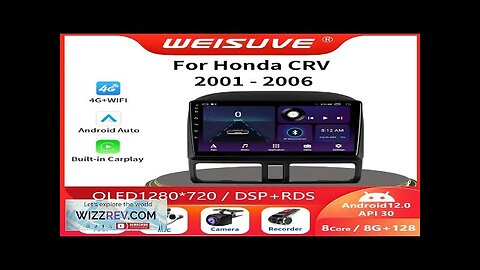 QLED 2din Android Auto Car Radio For Honda CR-V 2 CRV 2001-2006 Review