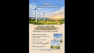 Jak je to s větrným parkem Haná? Beseda s odborníky 13.2.2026