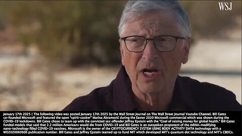 Bill Gates | "Have You Met w/ Trump Since the Election?" - WSJ + "I Had a Chance to Have a Long & Intriguing Dinner w/ Him...It Was Over 3 Hours..In the COVID Days He Accelerated the Vaccine Innovation."- Bill Gates (1/17/25)