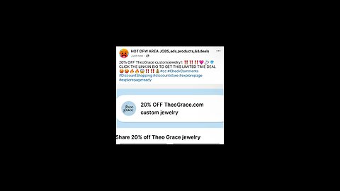 20% OFF TheoGrace custom jewelry!! ‼️‼️‼️🩷💍💎 CLICK THE LINK IN BIO TO GET THIS LIMITED TIME DEAL