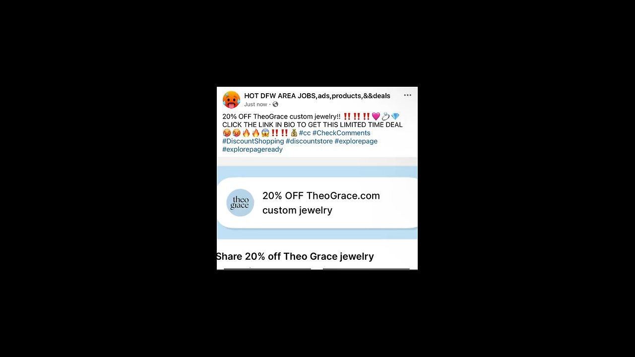 20% OFF TheoGrace custom jewelry!! ‼️‼️‼️🩷💍💎 CLICK THE LINK IN BIO TO GET THIS LIMITED TIME DEAL
