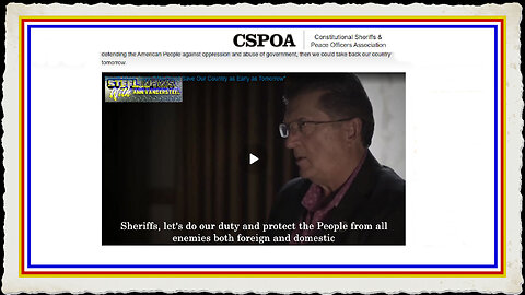 Sheriff Mack Says We Could Save Our Country as Early as Tomorrow