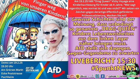 DRAGQUEEN Lesung für Kinder | Puchheim | Demo AfD dagegen und vermutlich Antifanten GegenDEMO