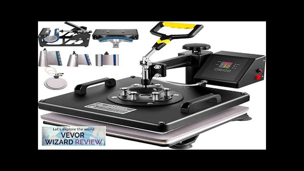 VEVOR Heat Press 15x15Inch 8pcs Heat Press Machine 1050W Multifunctional Sublimation Dual Review