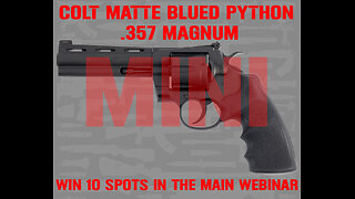 COLT MATTE BLUED PYTHON MINI #1 FOR 10 SPOTS IN THE MAIN WEBINAR