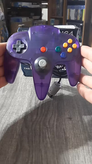 Nintendo 64 (N64) transparent purple controller