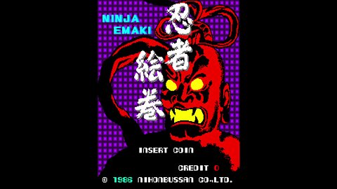 Ninja Emaki Arcade Game, Nichibutsu 1986, Longplay