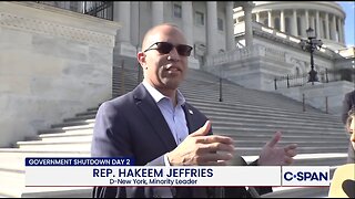 Rep Hakeem Jeffries Claims Trump Will Cave To Dems On Govt Shutdown