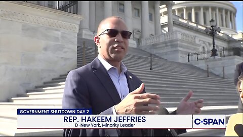 Rep Hakeem Jeffries Claims Trump Will Cave To Dems On Govt Shutdown