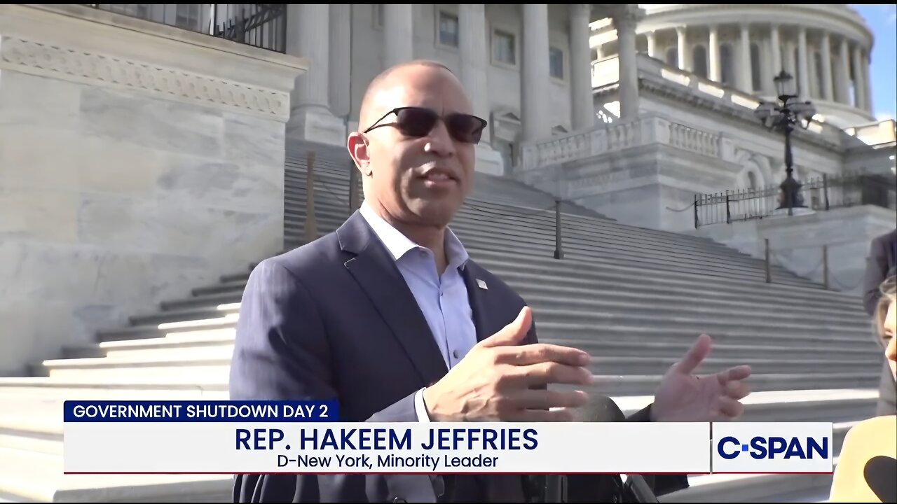 Rep Hakeem Jeffries Claims Trump Will Cave To Dems On Govt Shutdown