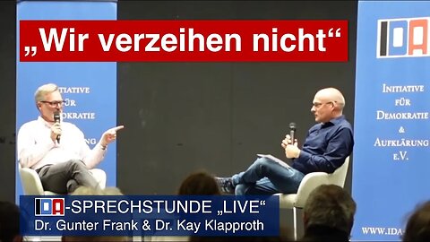 29.19.25 IDA🔝SPRECHSTUNDE💉👉„Wir verzeihen nicht“ mit G. Frank / K. Klapproth