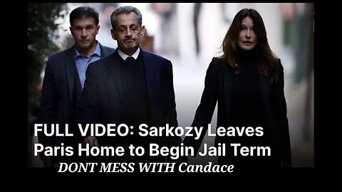 Nicolas Sarkozy walks with Carla Bruni on way to begin his five-year prison term