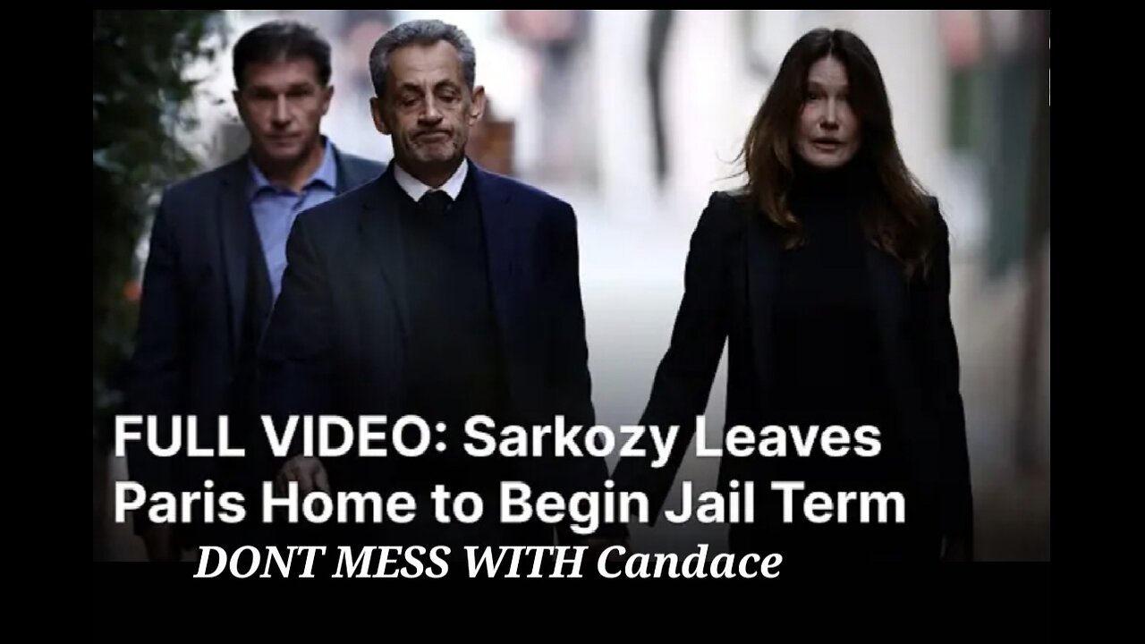 Nicolas Sarkozy walks with Carla Bruni on way to begin his five-year prison term