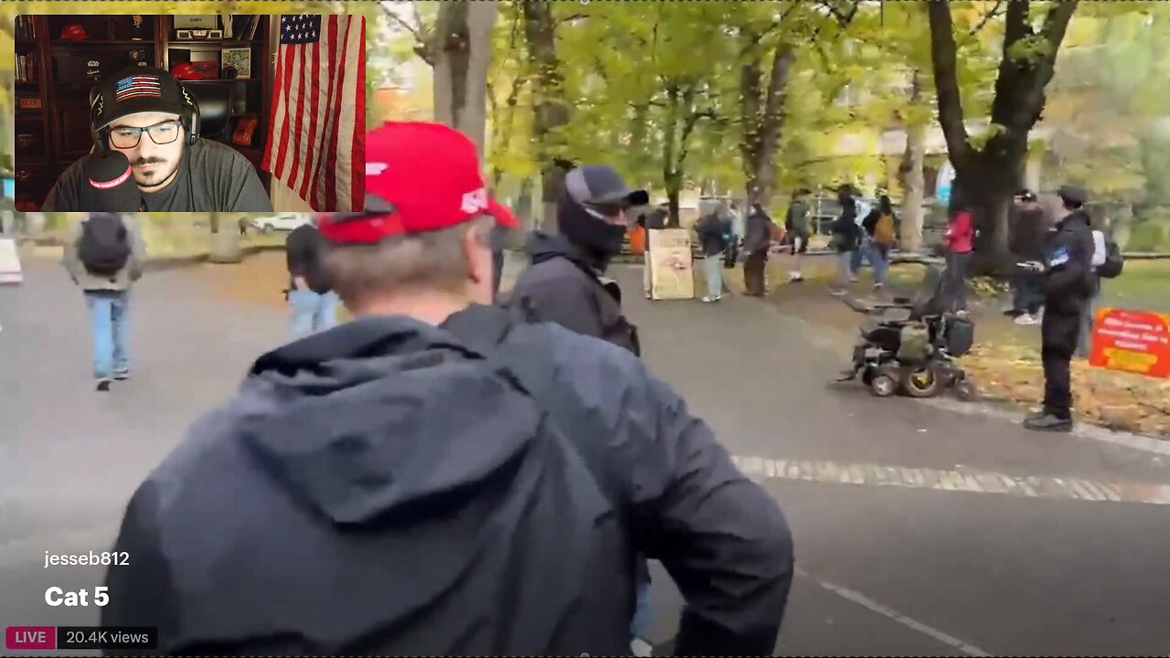 #Tommy Boi #Attacked & His Hat #Stolen By #Liberal #Collage Student At #PSU #Portland #Protest