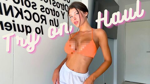 4K 2025 TRANSPARENT TRY ON HAUL USA – CHIC HOUSEWIFE LOOK WITH BIKINI & WHITE OUTFITS