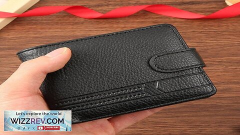 Men Short Wallet Bifold PU Leather Wallet Hasp Coin Purse Credit ID Review