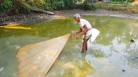 Catching local fish from the canal