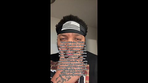 Happy birthday, Charlie. Again, thank you for these words. These words are so powerful.