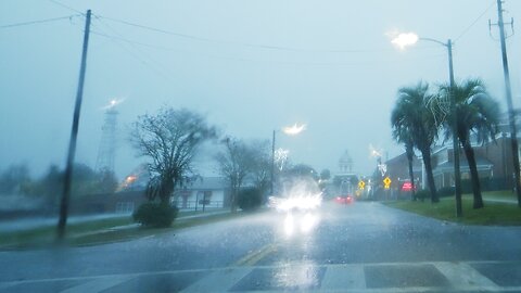 a rainy drive thru northern Florida 