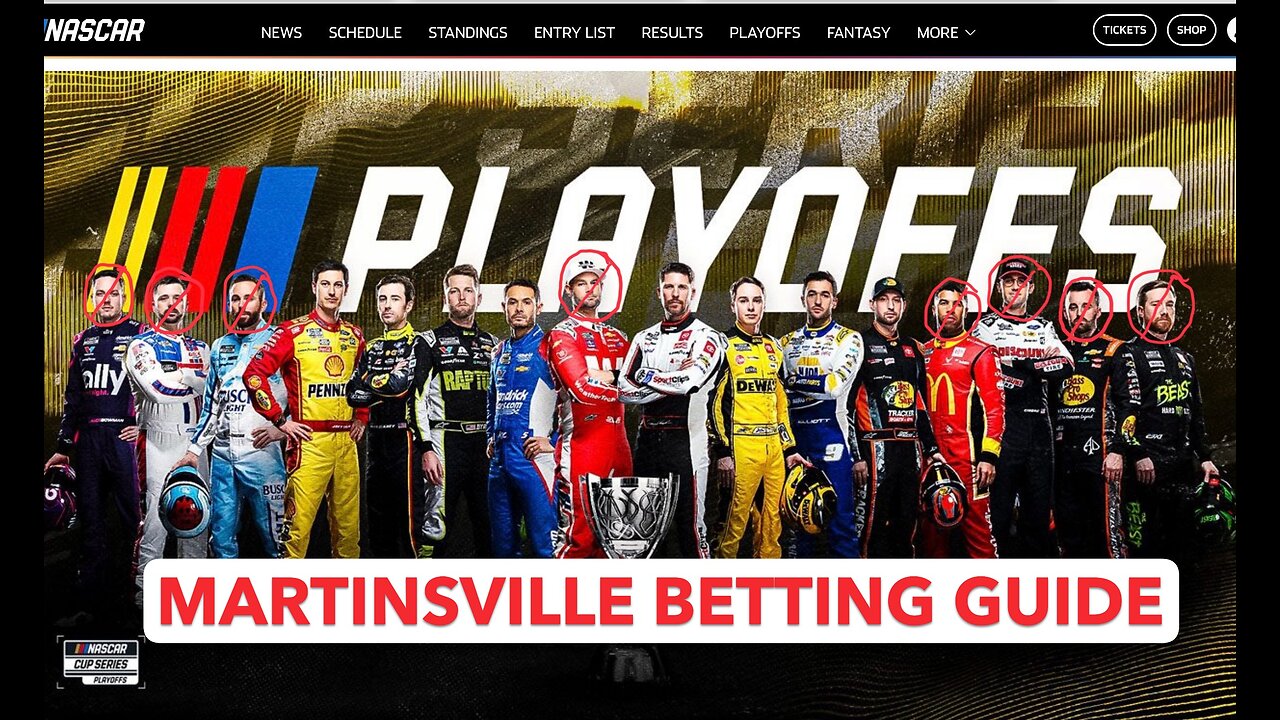 NASCAR Playoffs Betting Guide 100% Guaranteed Martinsville