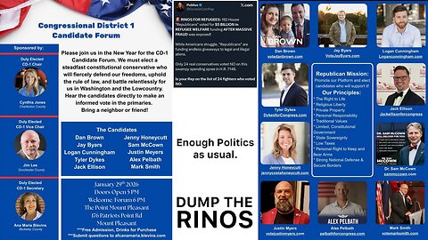 CONGRESSIONAL DISTRICT 1 CANDIDATE FORUM 1-29-26