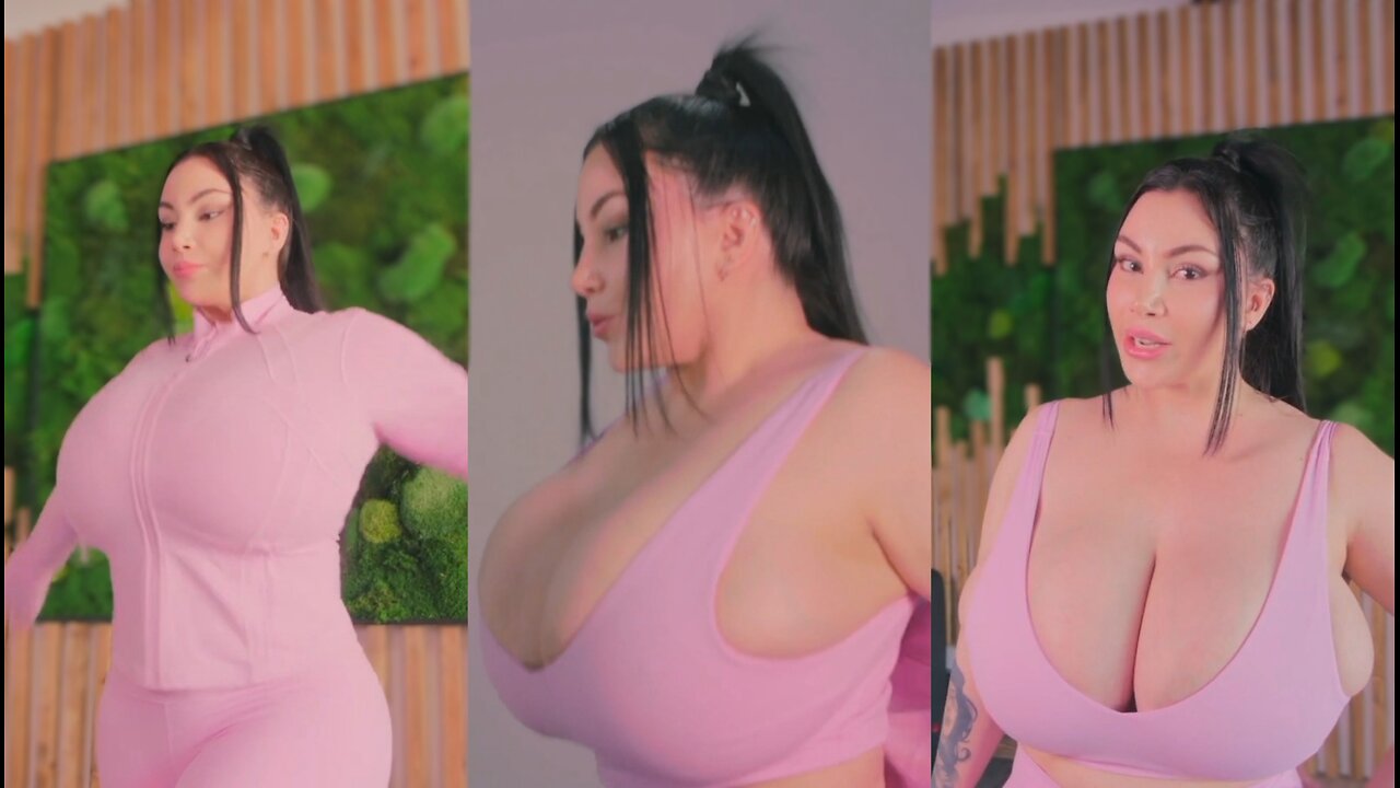 Motivational workout with curvy model Korina Kova