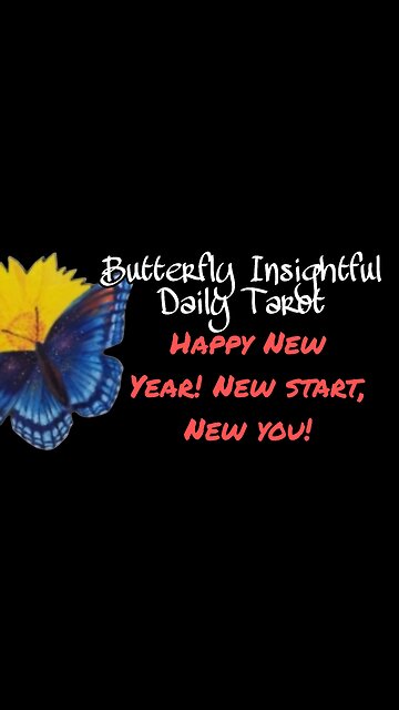 Butterfly Insightful Daily Tarot -keep going, you've got this, new year, new start!