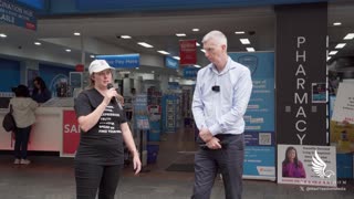 Protesting outside Harmacity