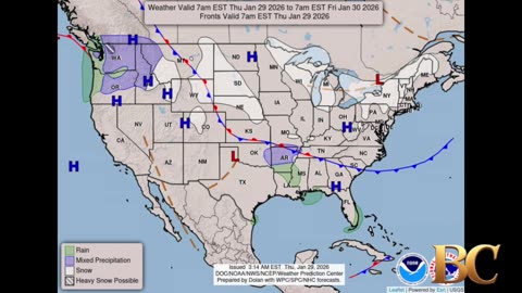 National Weather Forecast (January 29, 2026)