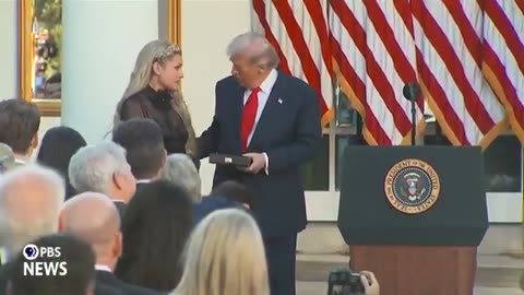 Erika Kirk accepts the Presidential Medal of Freedom for Charlie Kirk