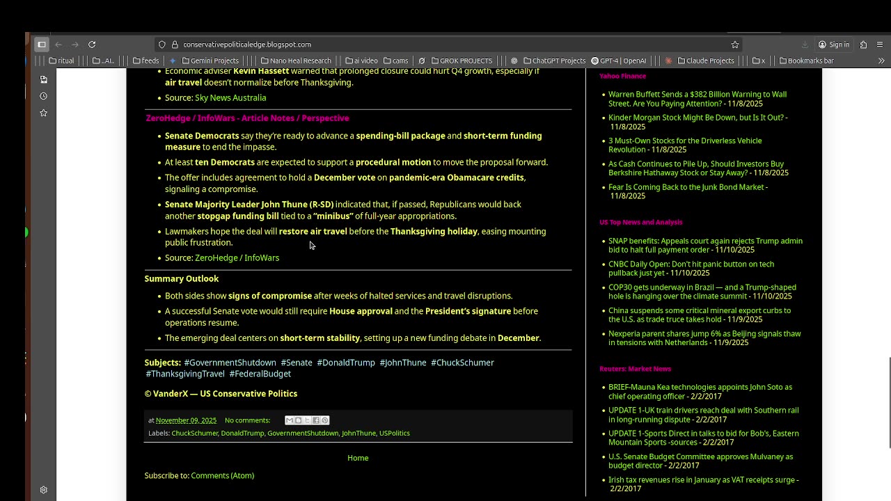 My Political Blog Is Now Available For Conservative Stories And News Sources