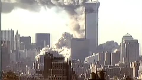 911 South Tower Demolition - Increasing Smoke Rising From Base Before Initiation